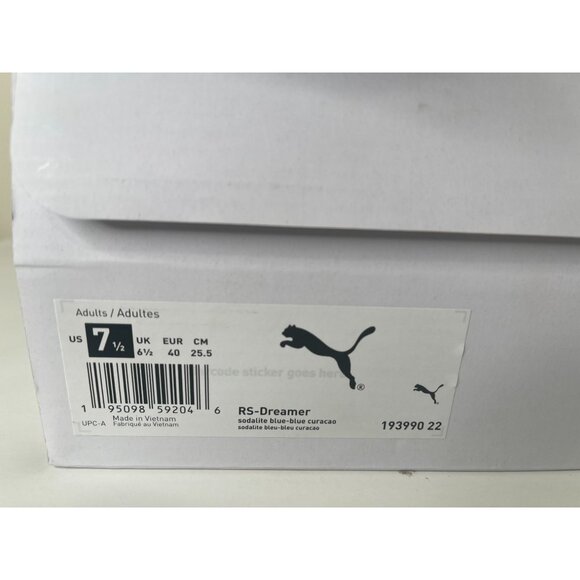 Puma RS Dreamer J.Cole Sodalite Blue PRE OWNED Mens 7.5us - Picture 8 of 8